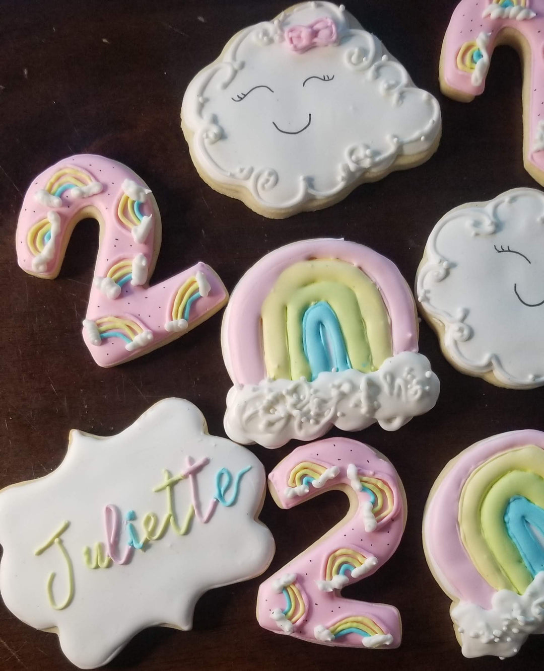 Decorated Cookies - Rainbow Birthday