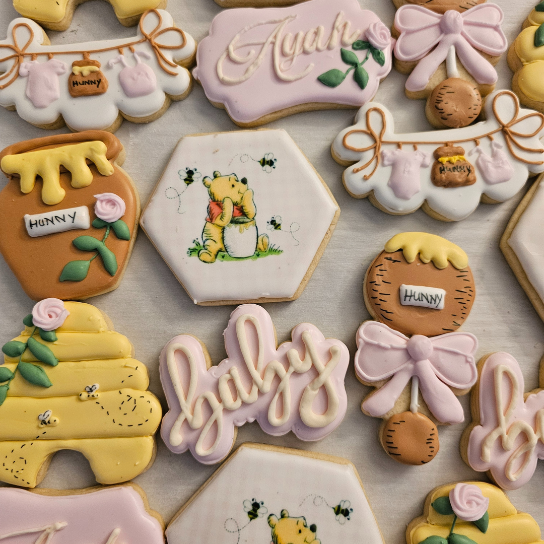 Decorated Cookies | Honey Bear Baby Shower Custom Cookies