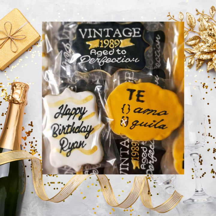 Decorated Cookies | Aged to Perfection Birthday Cookies